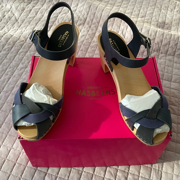 Swedish Hasbeens “Kringlan” 38 (US 8) NWT and box clogs sandals - Picture 3 of 6